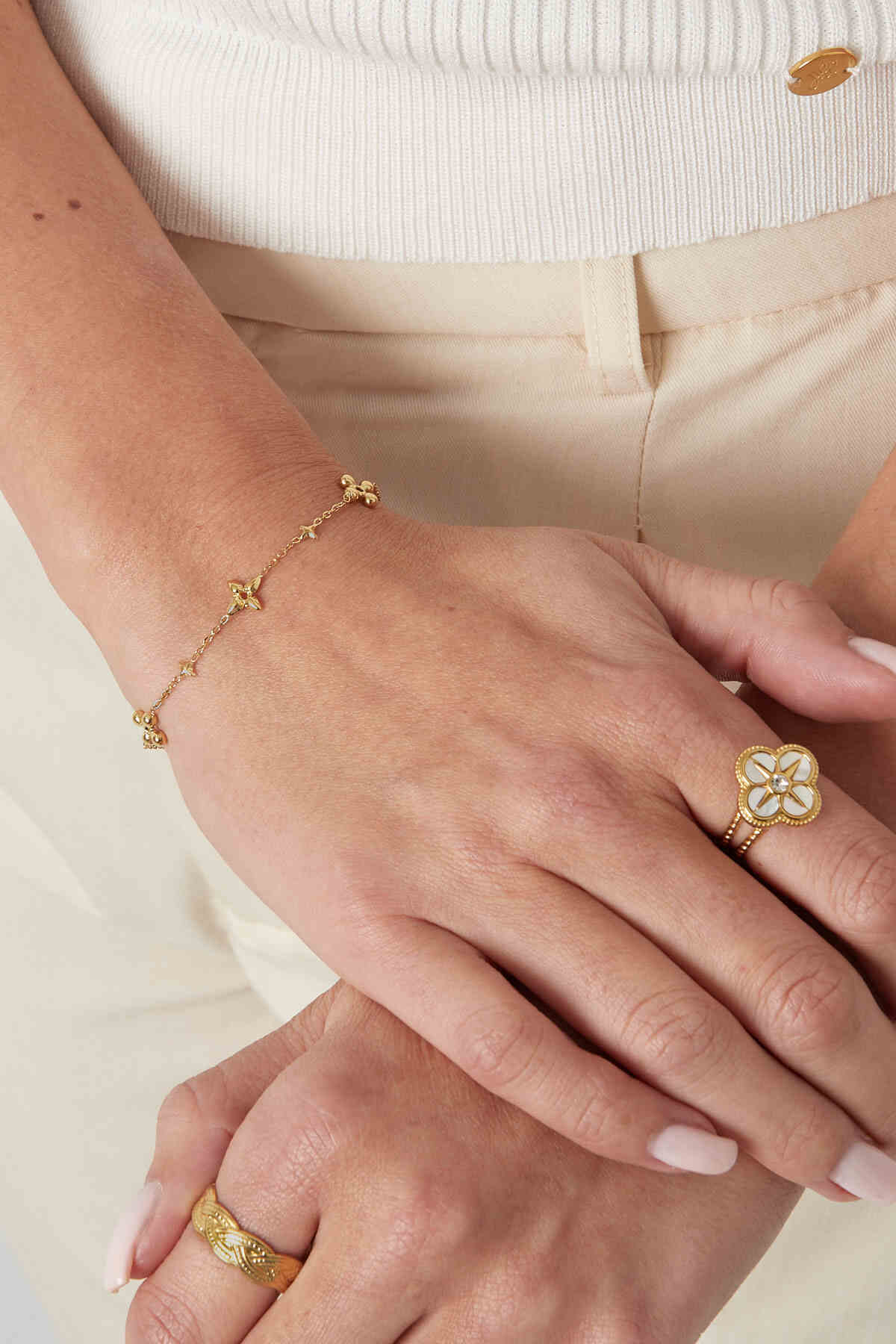 Flowerparty Armband Goud
