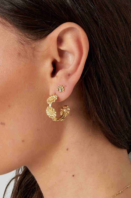 Oorbellen Bloemen Party Zilver