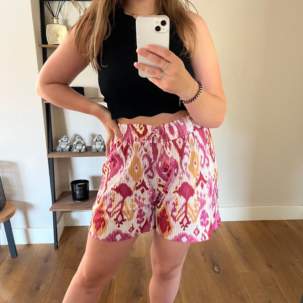 Plissé Short Kyra Roze