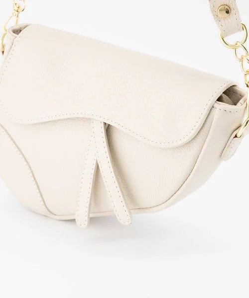 Gigi Lederen Tas Beige