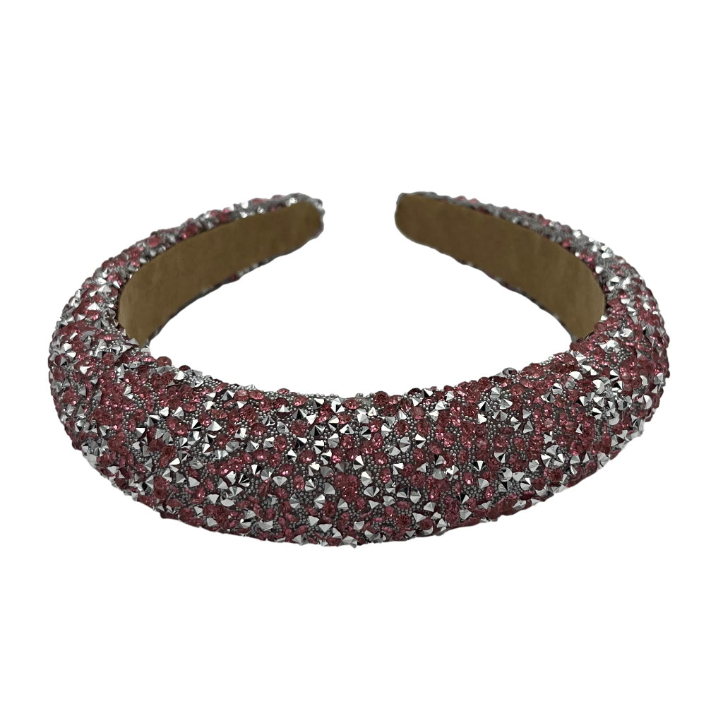 Haarband Breed Glitter Roze