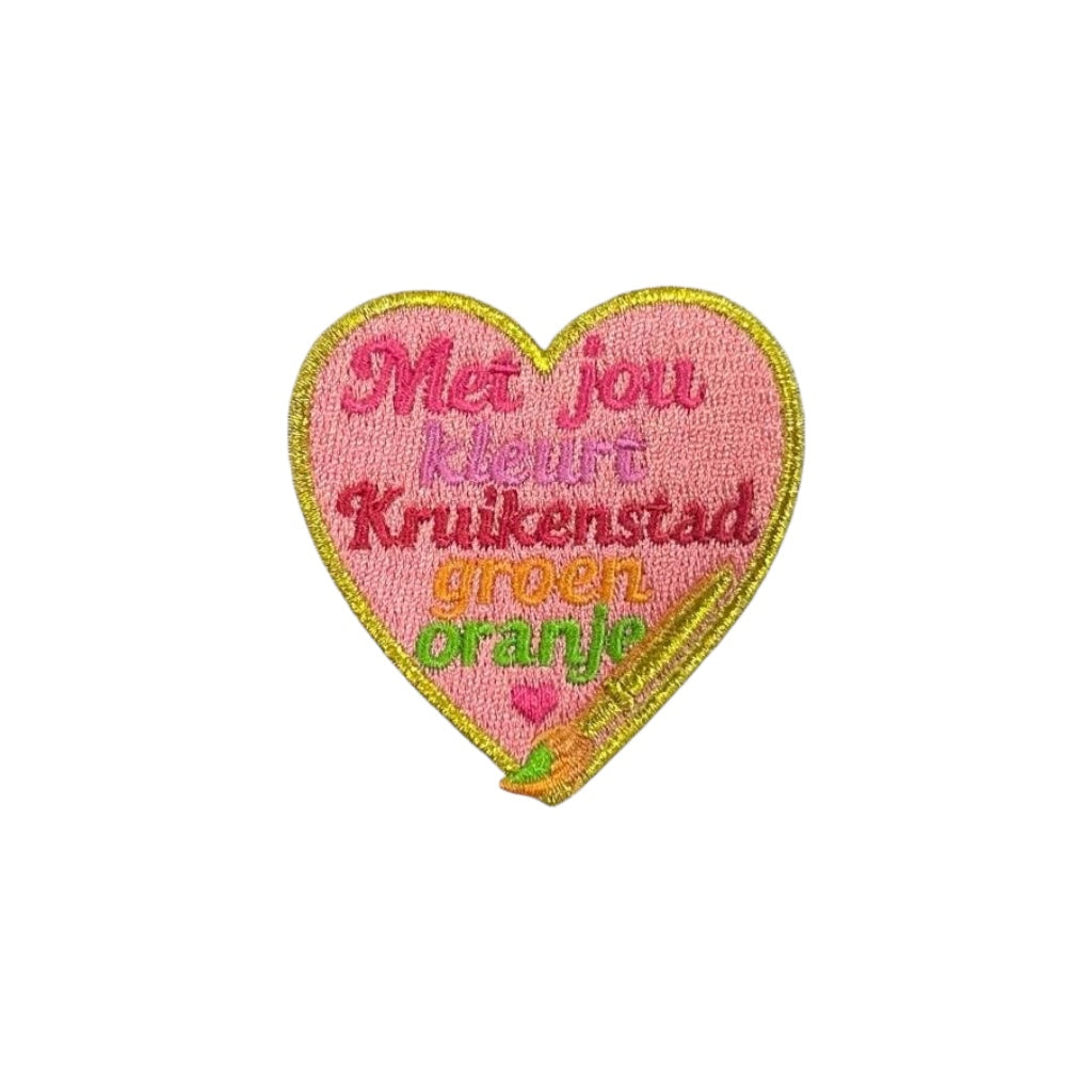 Embleem Met Jou Kleurt Kruikenstad Groen en Oranje