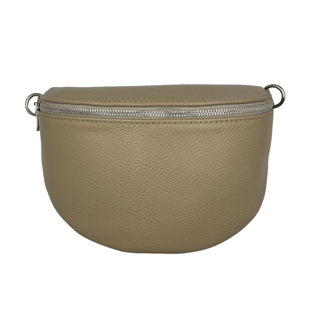 Riley Lederen Tas Taupe