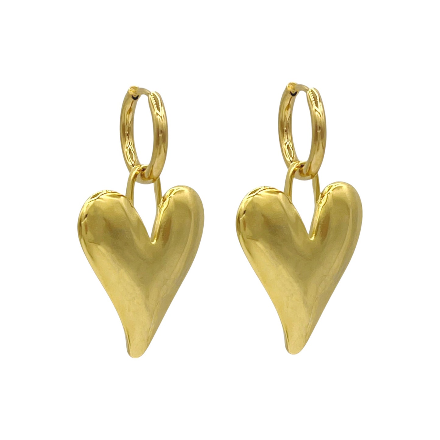 Oorbellen Big Hearts Goud