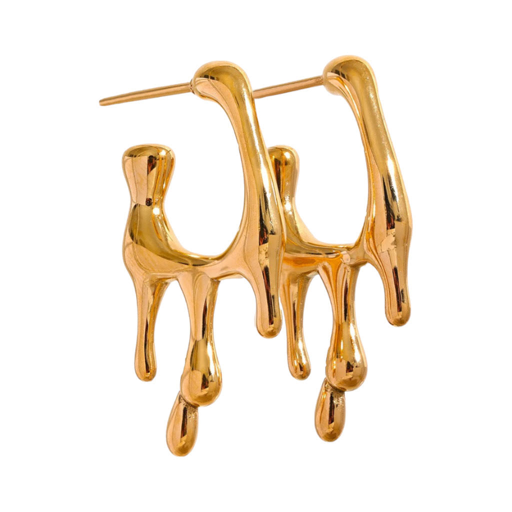 Oorbellen Drip Square Goud