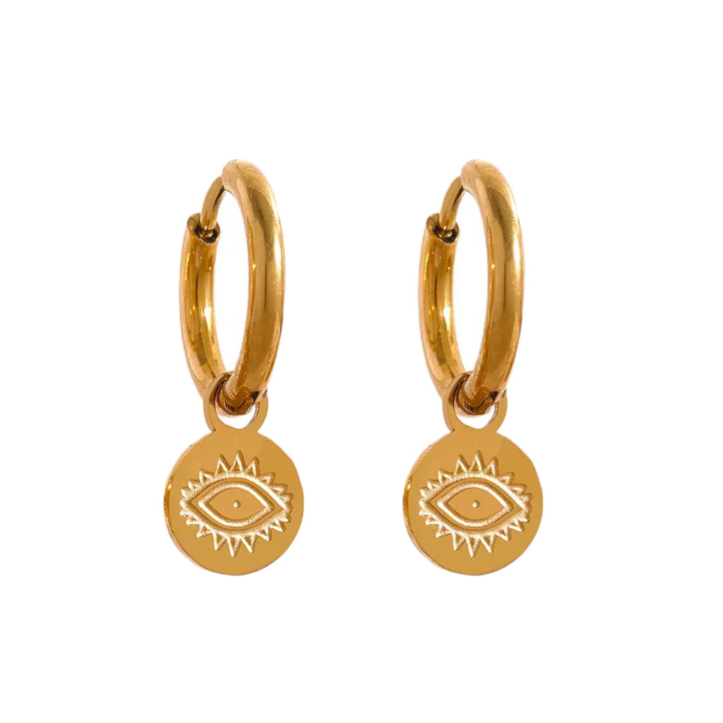 Oorbellen Eye Charm Goud