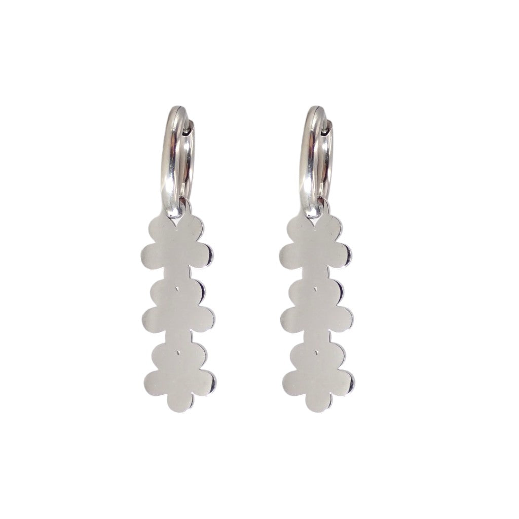 Oorbellen Flower Zilver