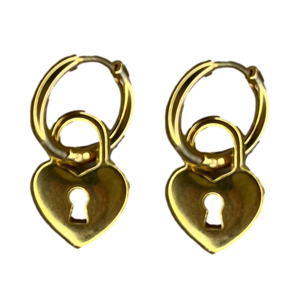 Oorbellen Love Is The Key Goud