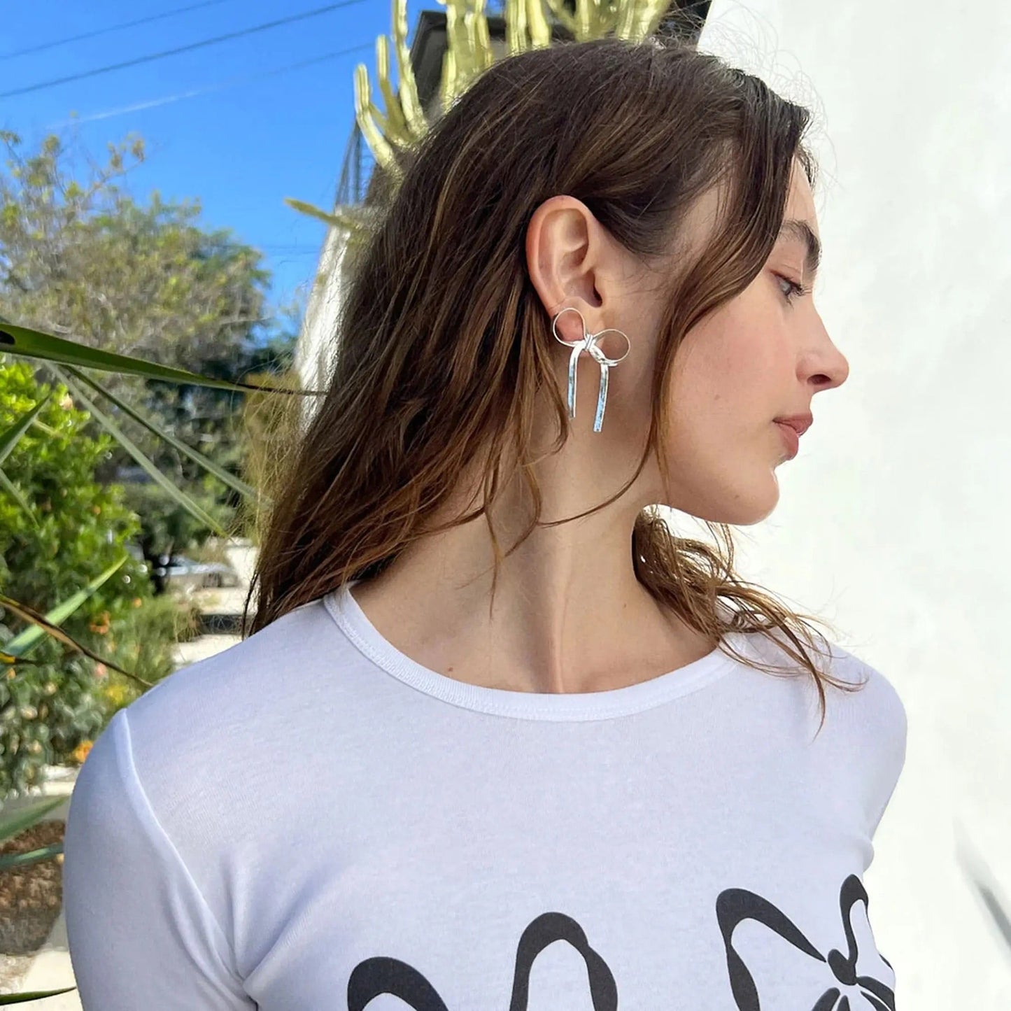 Oorbellen Strikjes Zilver
