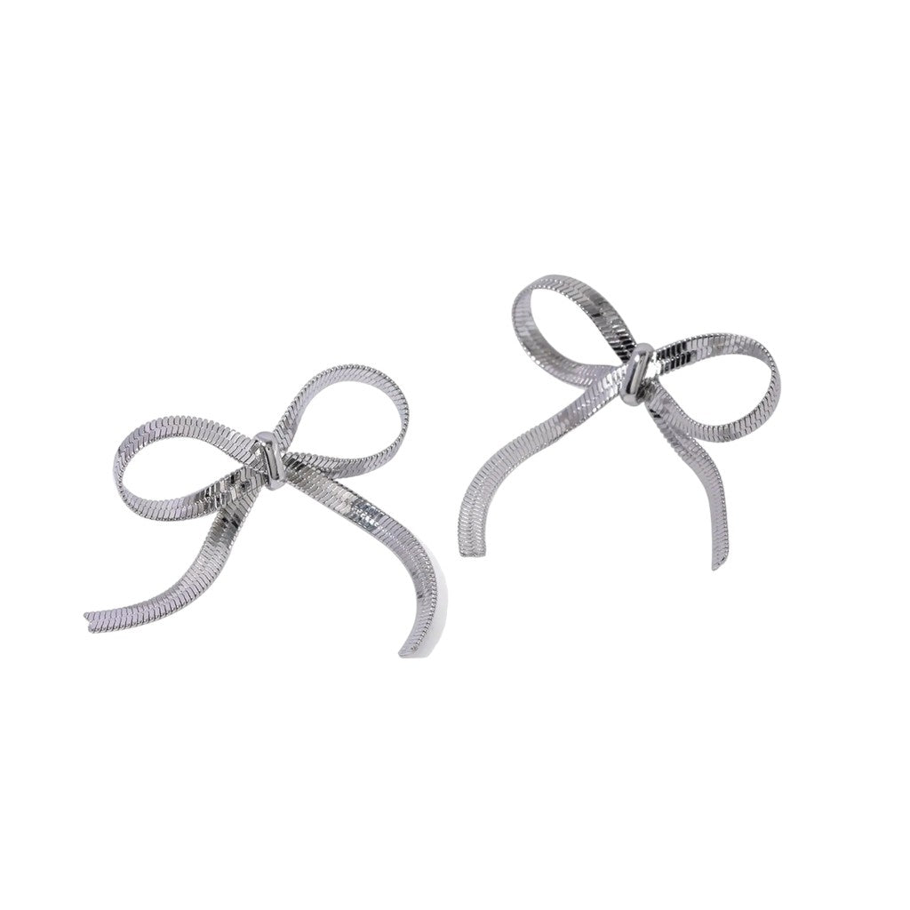 Oorbellen Strikjes Zilver
