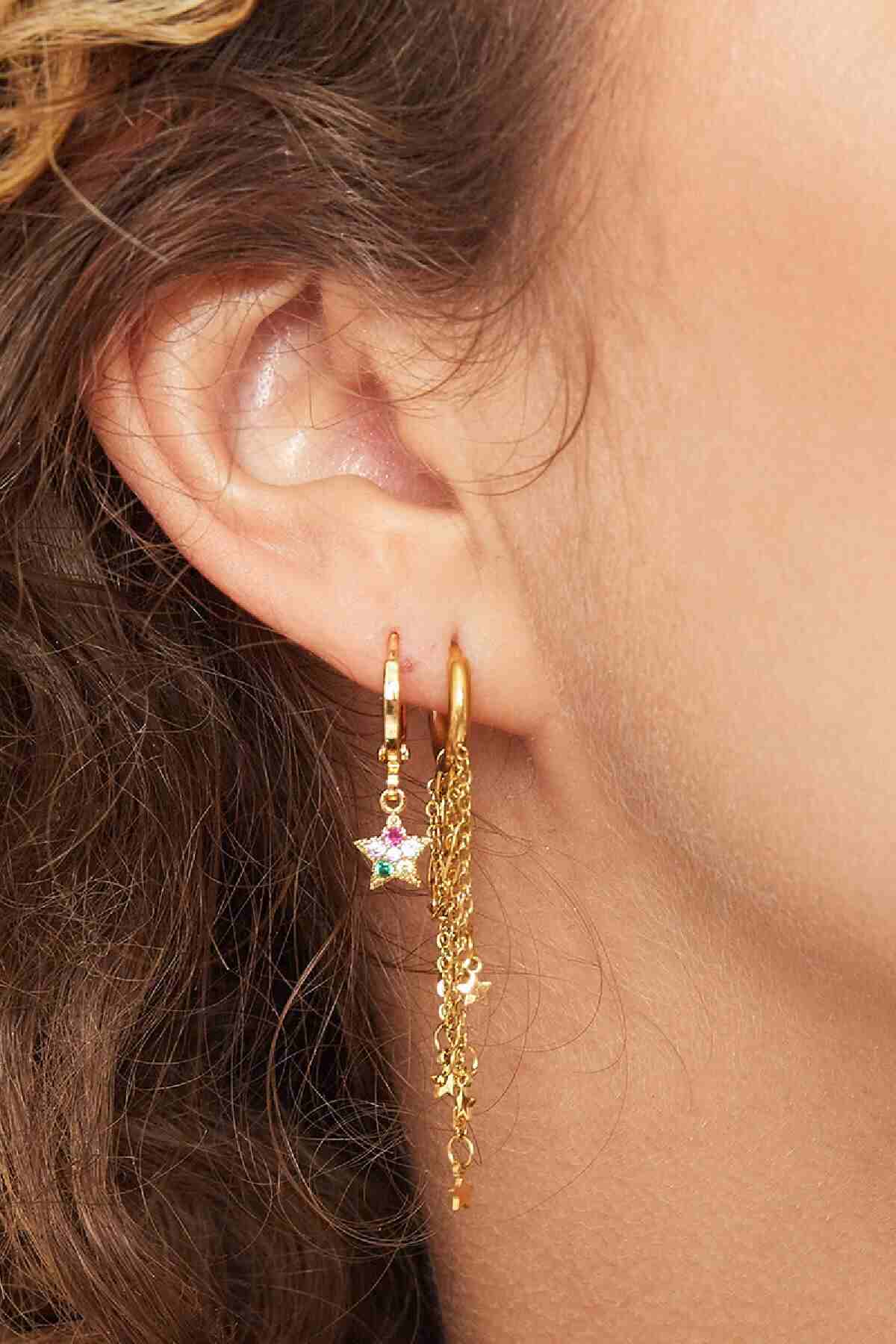 Oorbellen Galaxy Long Goud