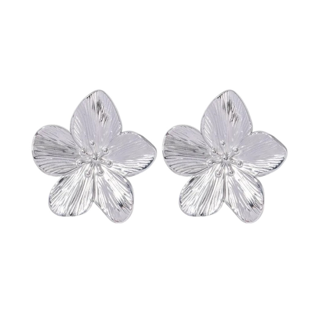 Oorbellen Statement Bloem Zilver