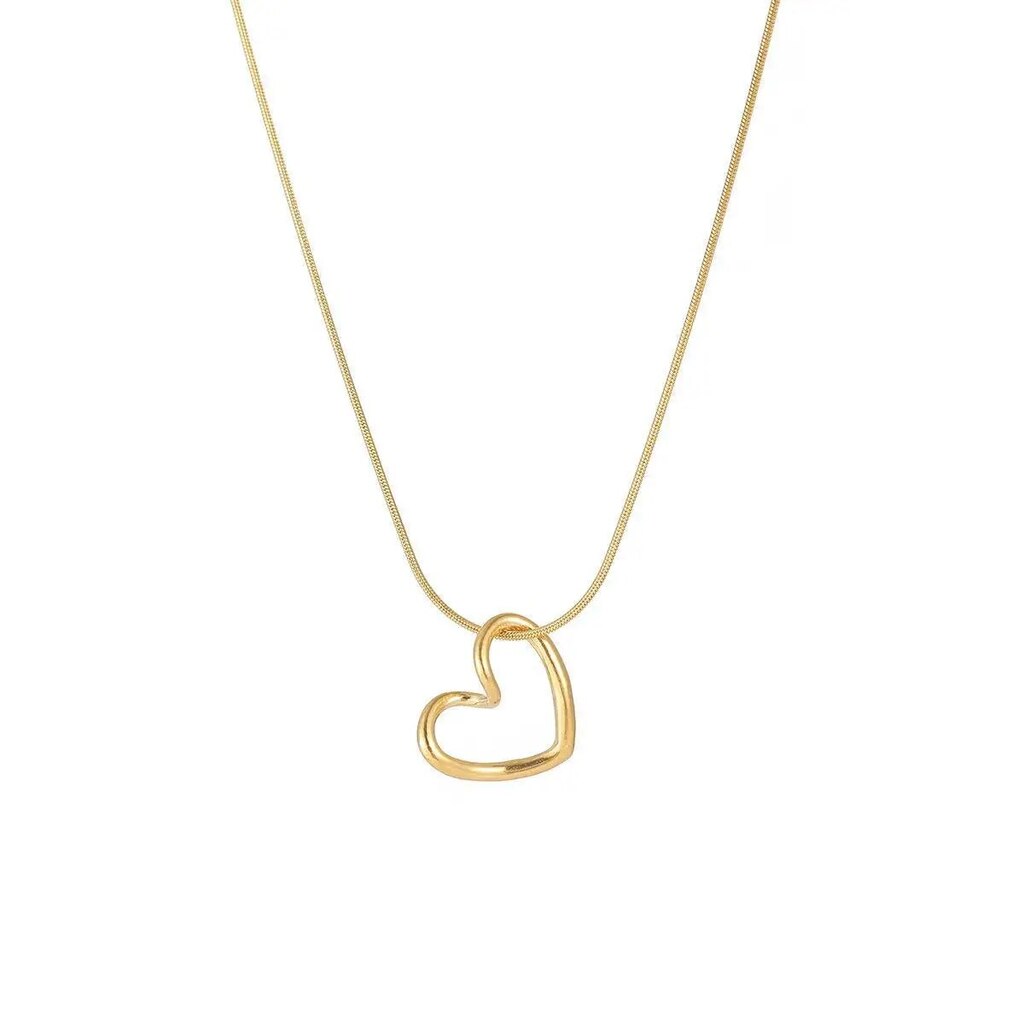 Open Heart Ketting Goud