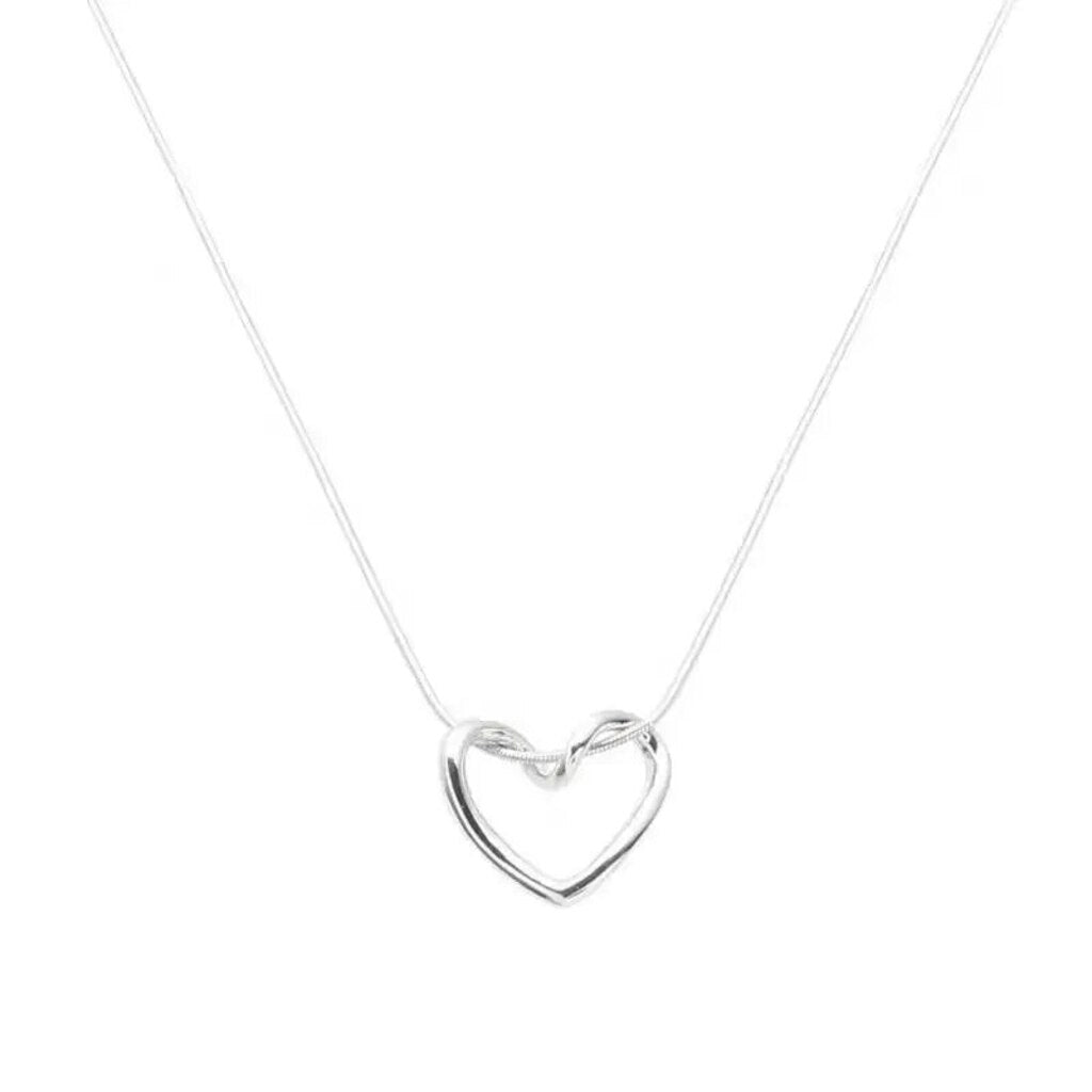 Open Heart Ketting Zilver