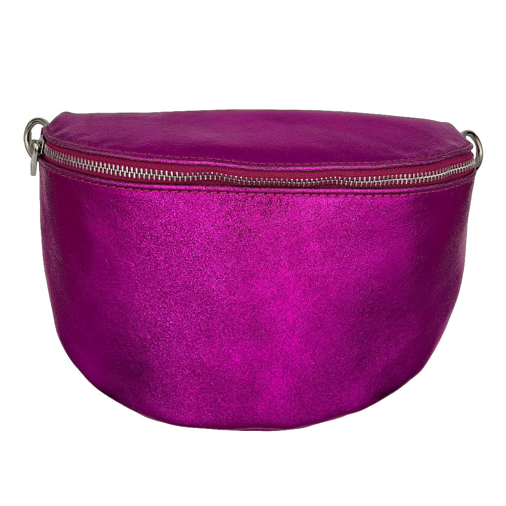 Riley Lederen Tas Fuchsia