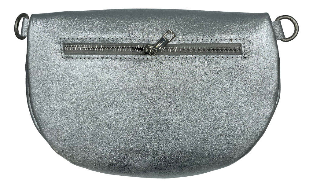 Riley Lederen Tas Zilver