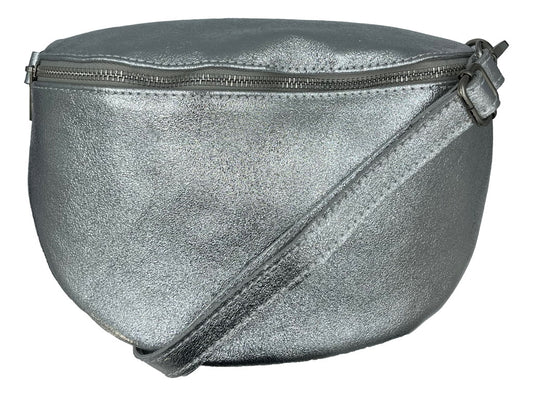 Riley Lederen Tas Zilver