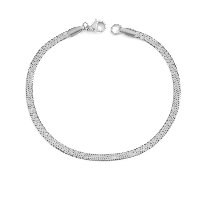 Visgraat Armband 3 mm Zilver