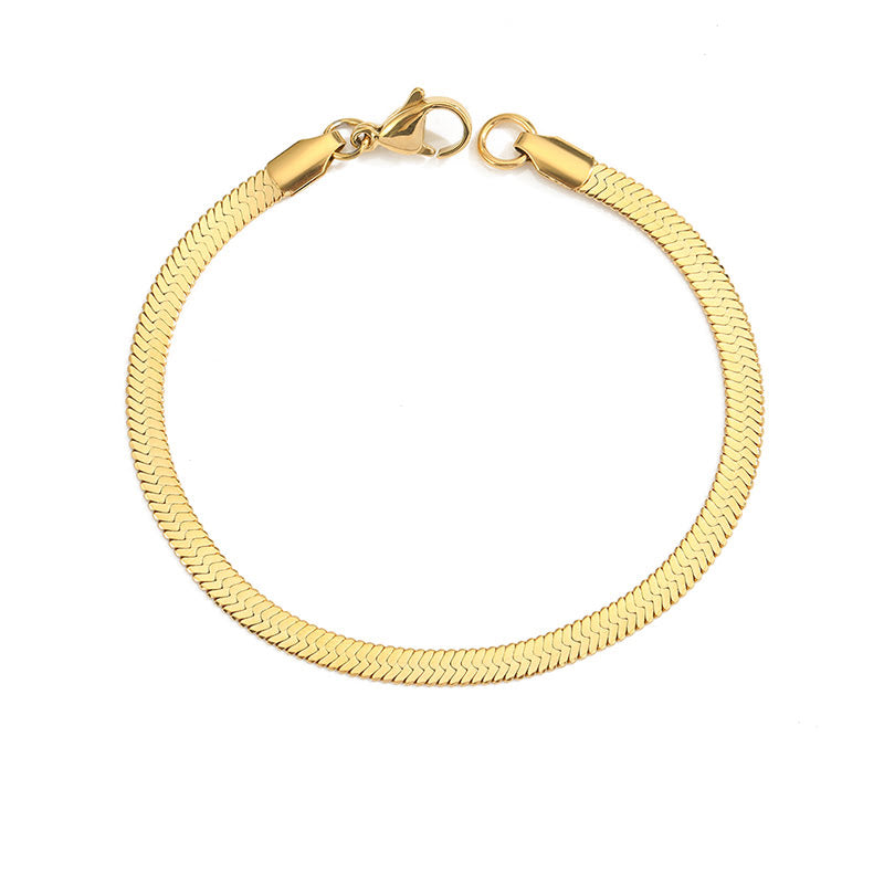 Visgraat Armband 4 mm Goud