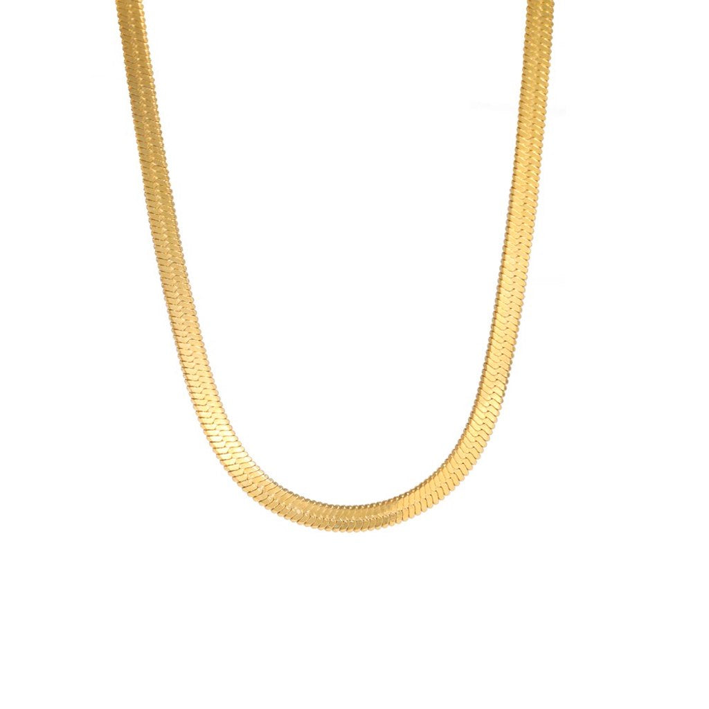 Visgraat ketting Goud 3 mm