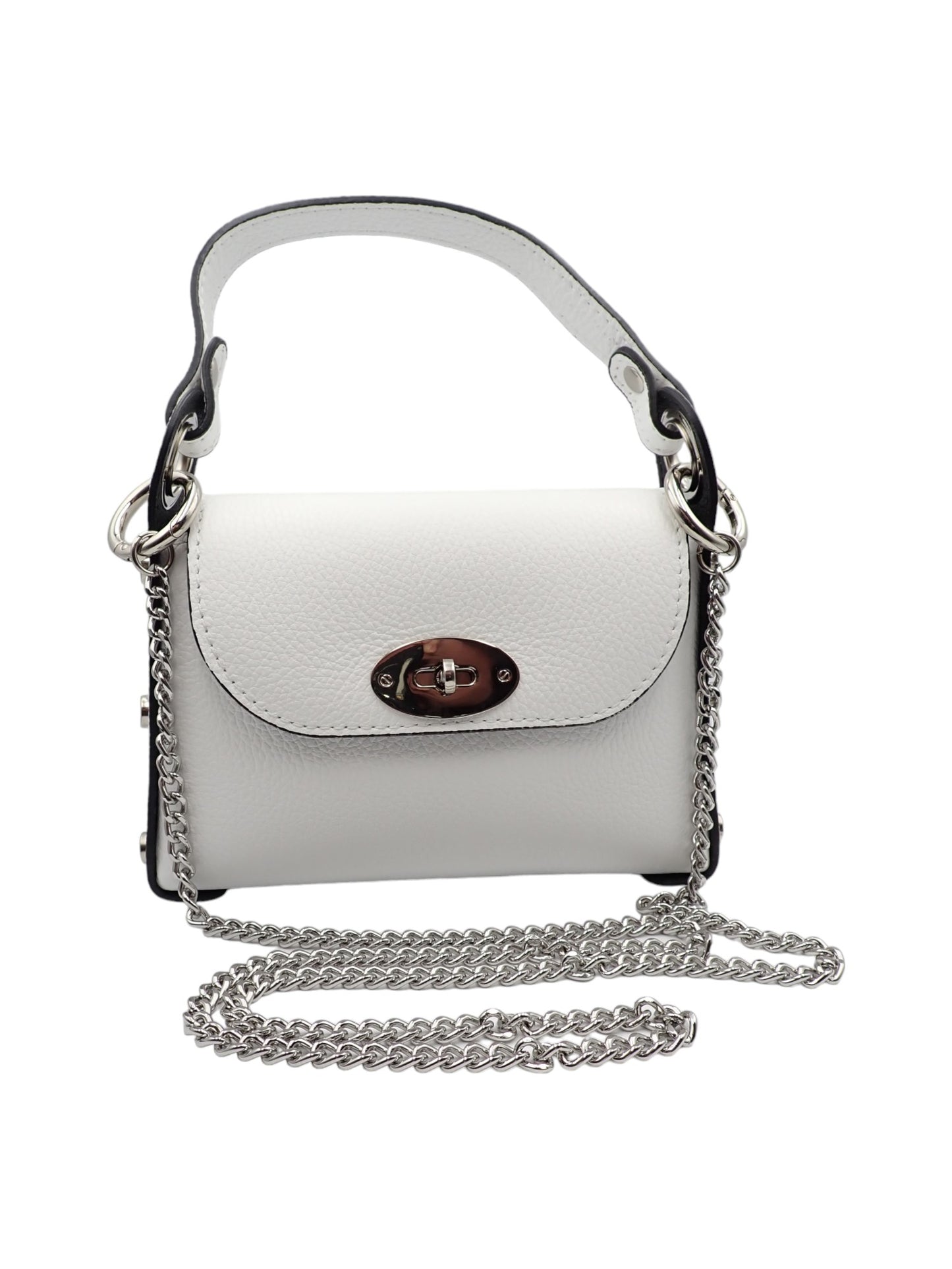 Lauren Lederen Tas Wit