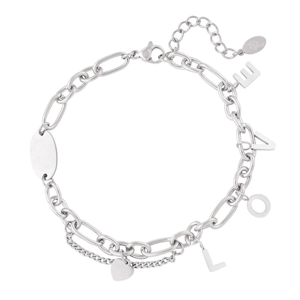 Armband Chunky Love Zilver