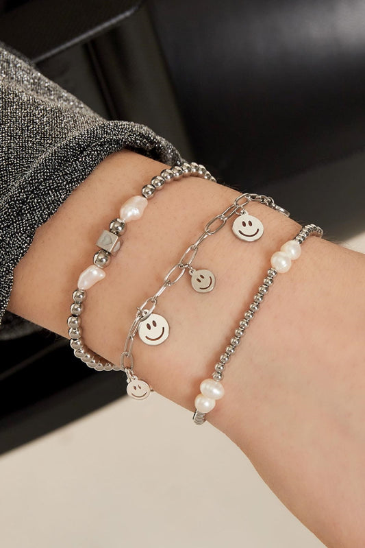 Armband Smileys Zilver