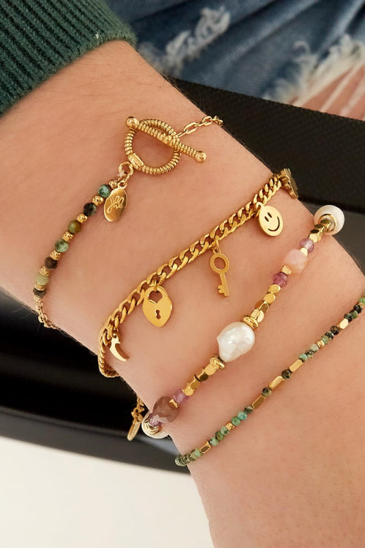 Armband Happy Bedels Zilver