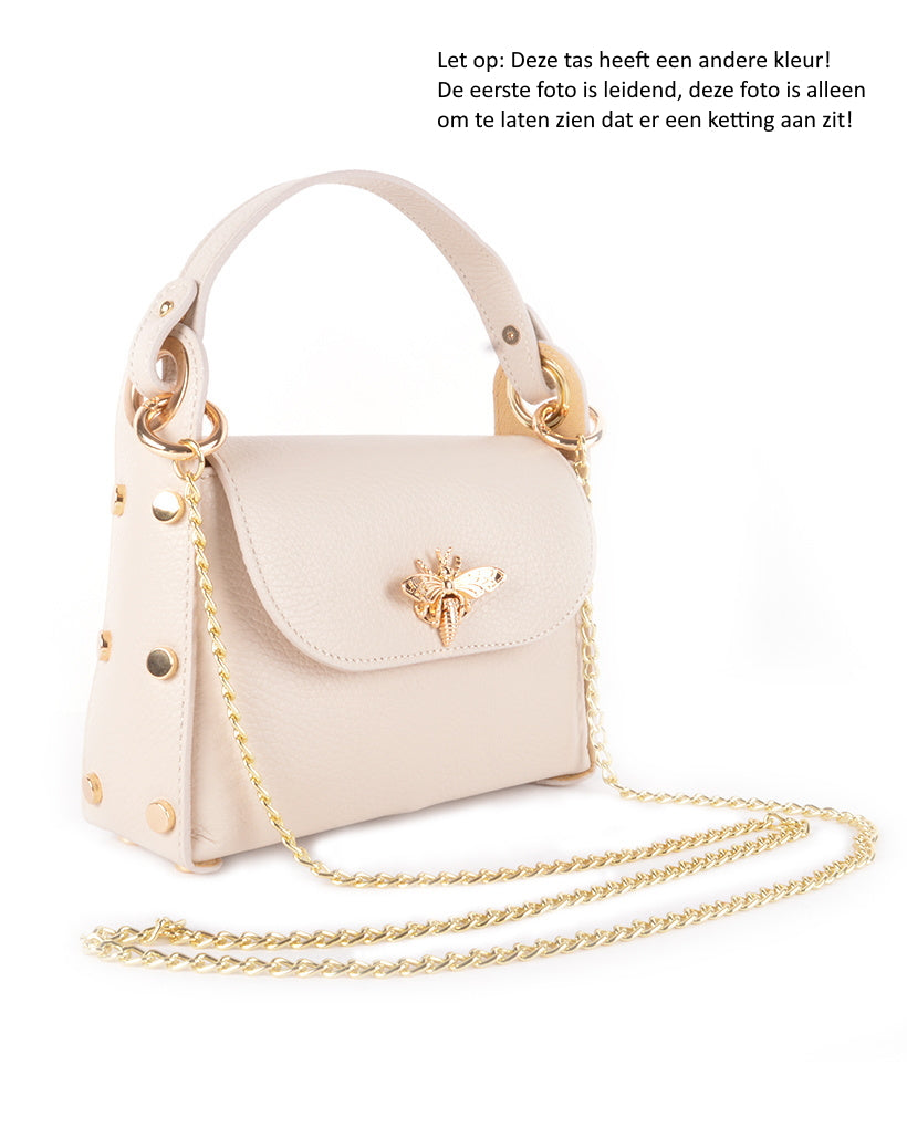 Bee Lederen Tas Metallic Groen