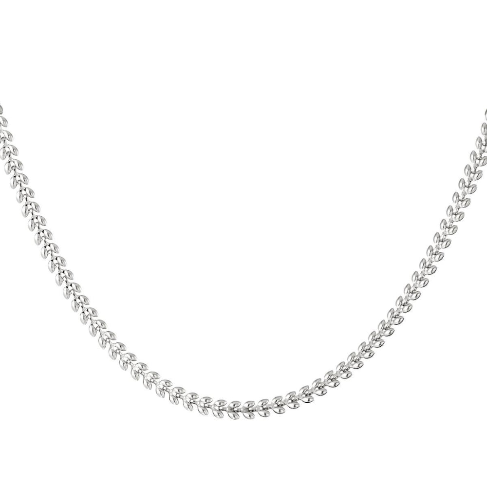 Ketting Blaadjes Zilver