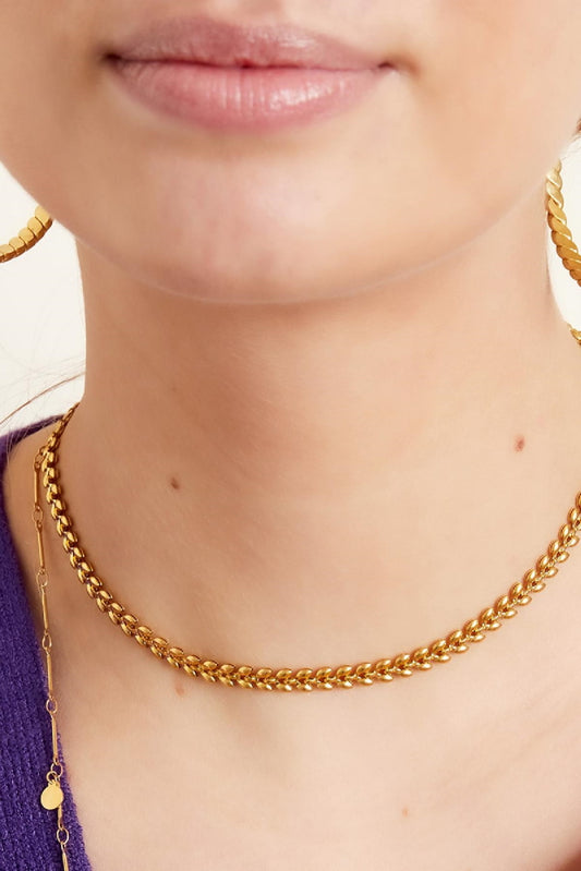 Ketting Blaadjes Goud