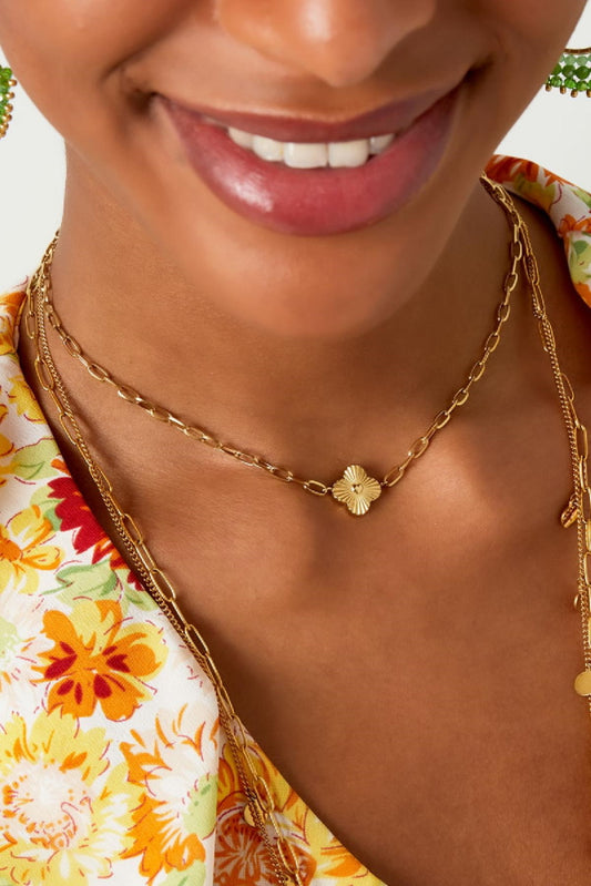Ketting Bloem Goud