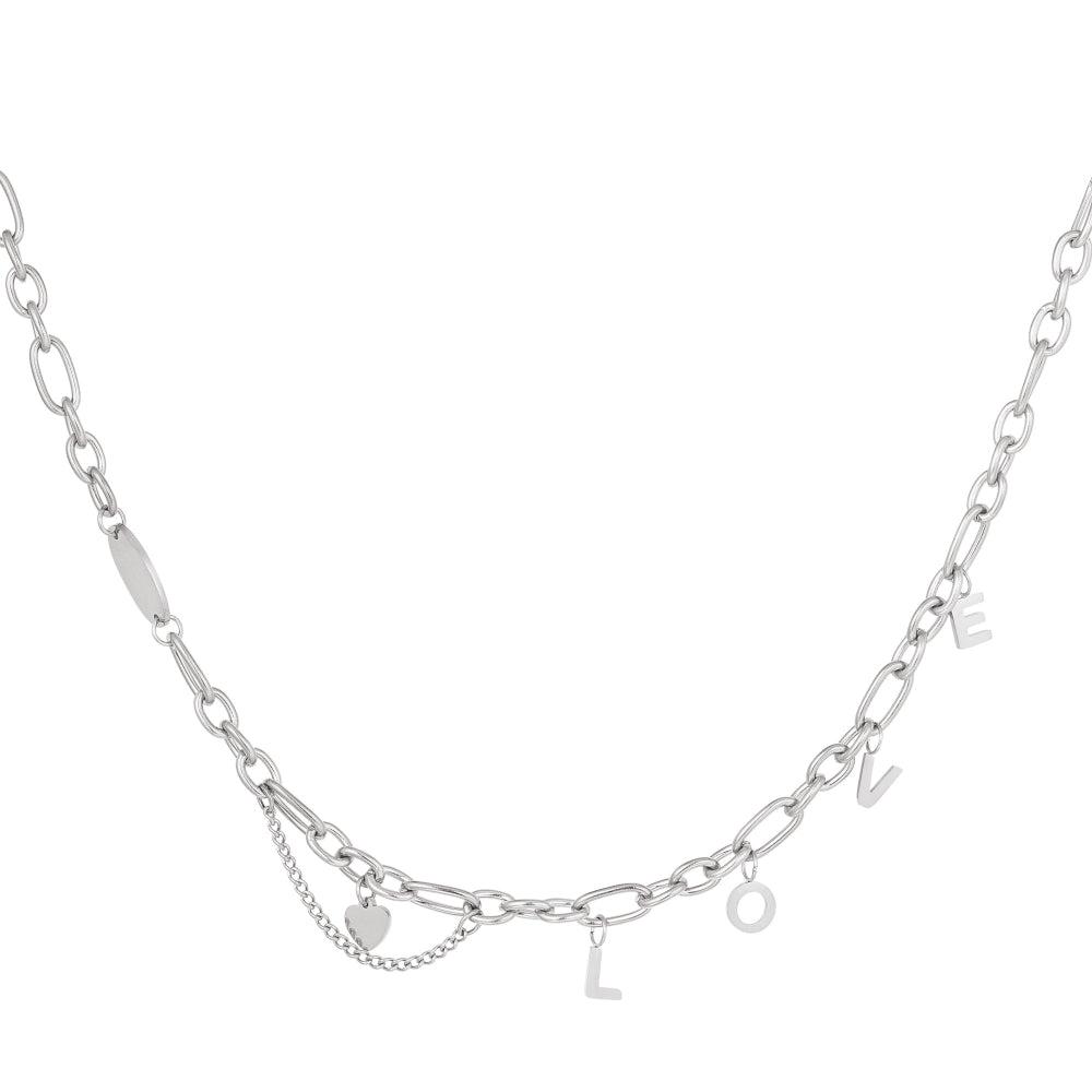 Ketting Chunky Love Zilver