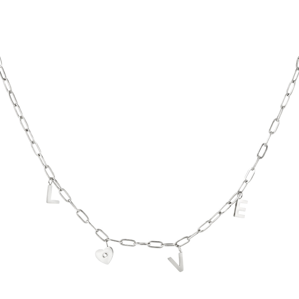 Ketting Love Hart Zilver