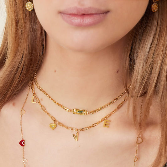 Ketting Love Hart Zilver