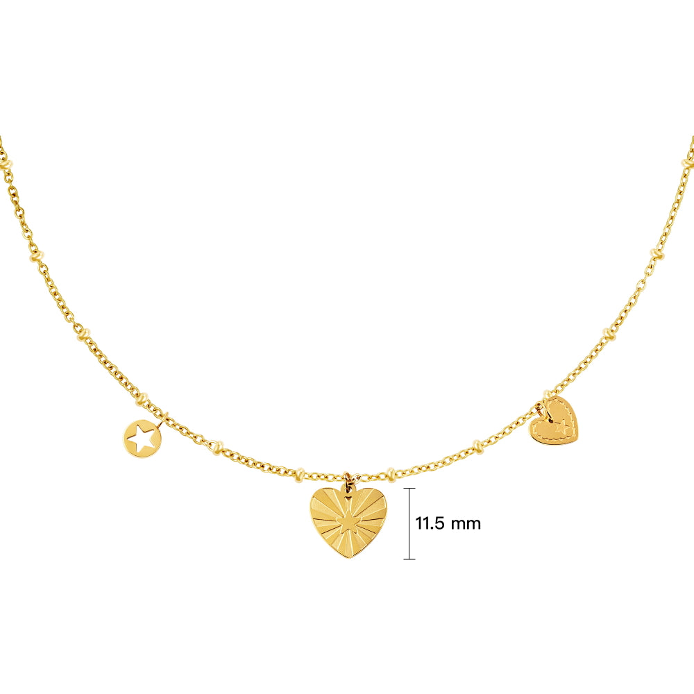 Ketting Love and Stars Goud