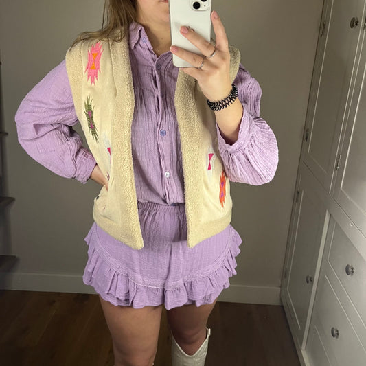 Kiki Teddy Gilet Beige