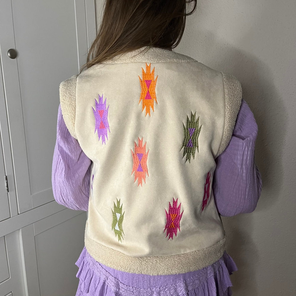 Kiki Teddy Gilet Beige