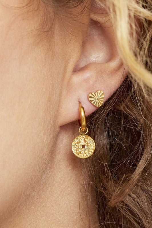 Knopjes Oorbel Love Goud