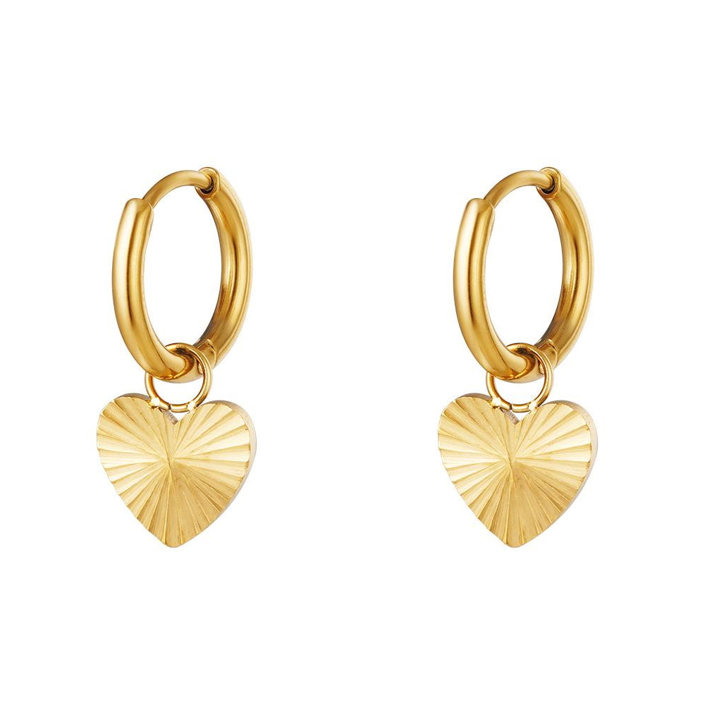 Oorbellen Bedel Hart Goud