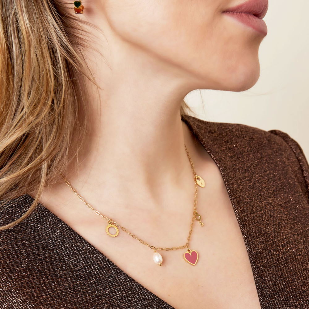 Schakelketting Bedels Love Goud