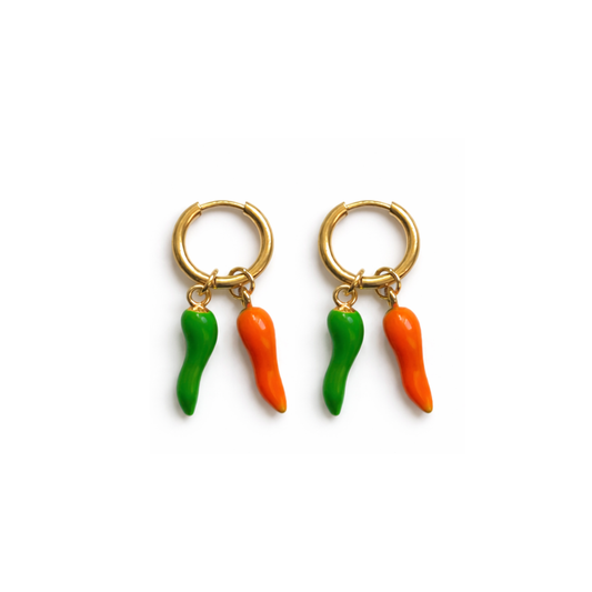 Carnavals oorbellen pepers Kruikenstad