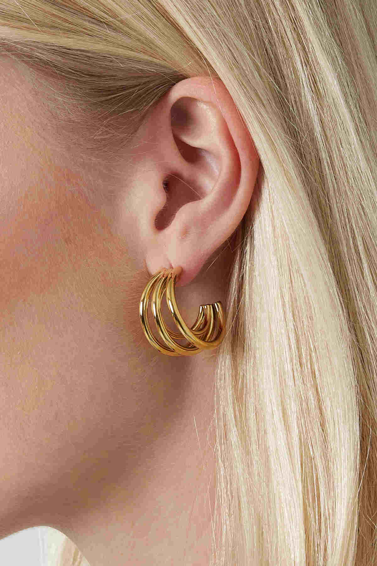 Triple Hoops Zilver