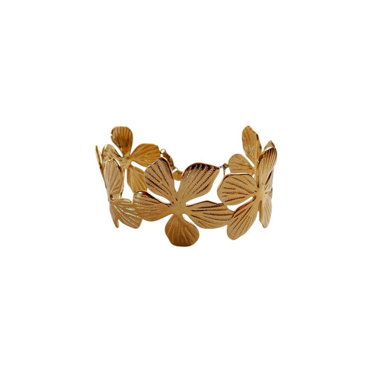 Day en Eve bloemen bangle goud B5373-2